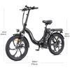 HillMiles MilePort 1 Step-Thru Electric Bike: 250W Motor, 36V 13Ah Battery, 100km PAS Range, 20" Fat Tires for Urban Commuting
