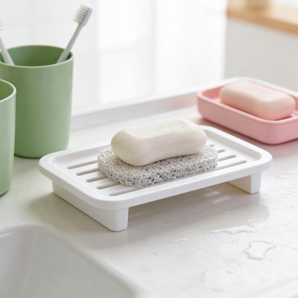 4 Pack Drainable Soap Dish - Quick-Drying Mesh Soap Holder, Non- Design Soap Pad, Keep Bar Soap Dry & Softening, For Bathroom