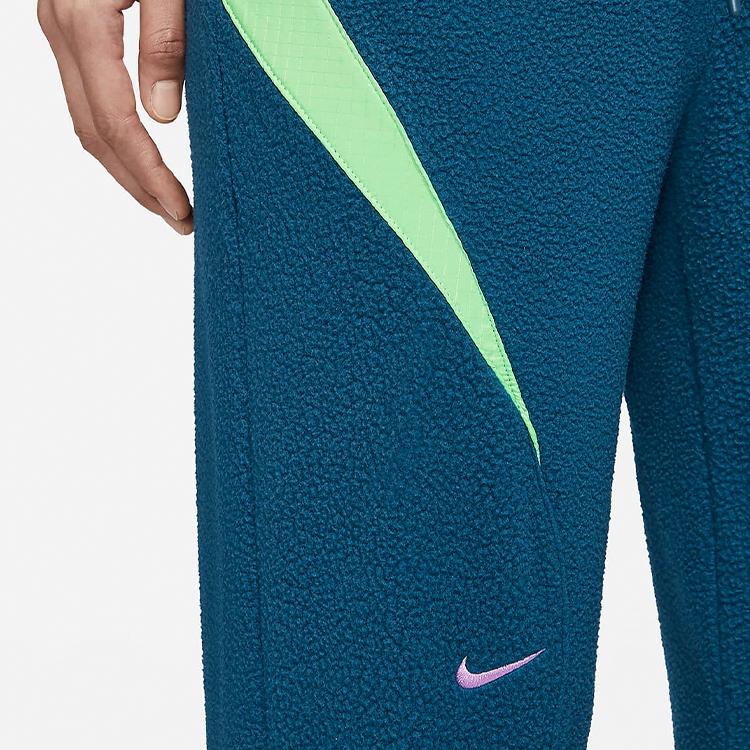 Nike Sportswear Woven Color Block Fleece Warm Casual Comfortable Sports Pants Women Pants Lavender-Blue CU7019-460