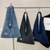 Vintage Denim Bag Women Travel School Office Outdoor Large Pocket Black Blue Jean Tote Shoulder Bag For Women