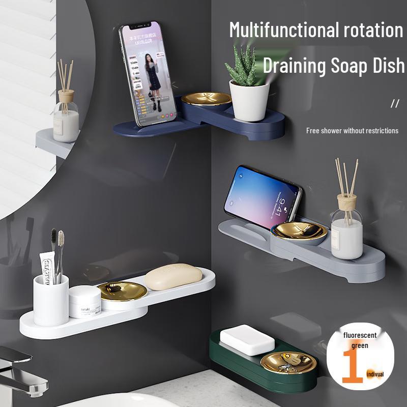 Настенная двухуровневая мыльница для стекания воды