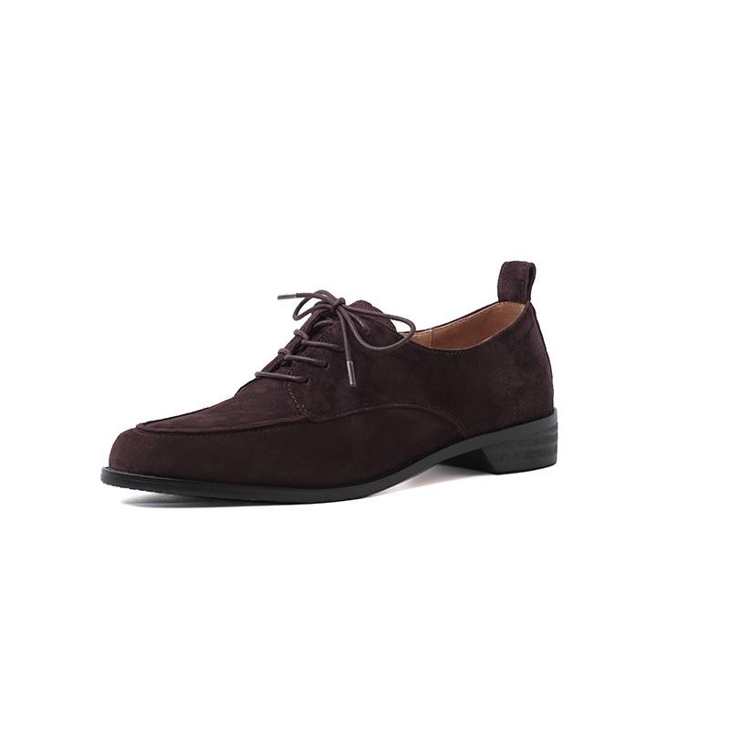 Scarpe Basse da Donna Retro in Camoscio Scarpe Casual Leggere per Camminare Mocassini Casual Classici Scarpe Basse Stringate a Taglio Basso Zapatos Mujer