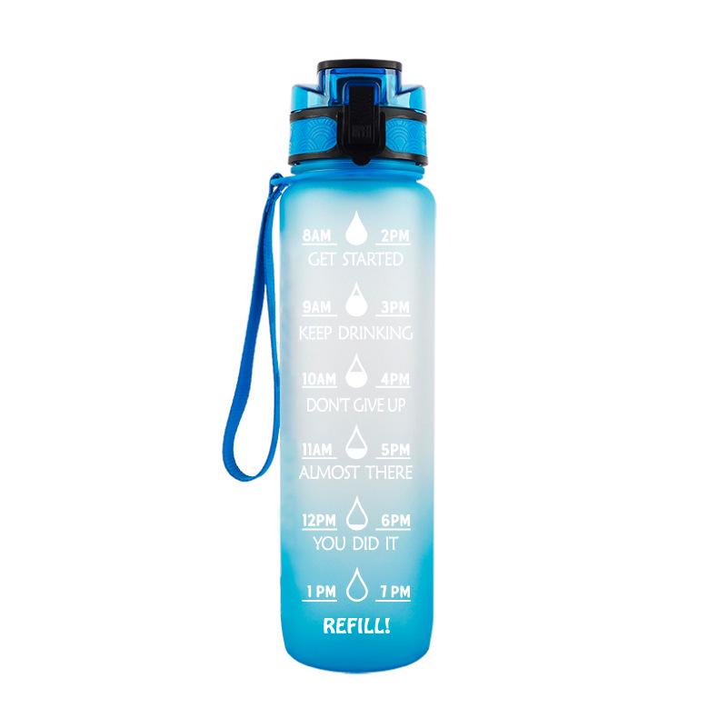1000ml Large Capacity Tritan Sports Water Bottle with Handle for Fruit Tea