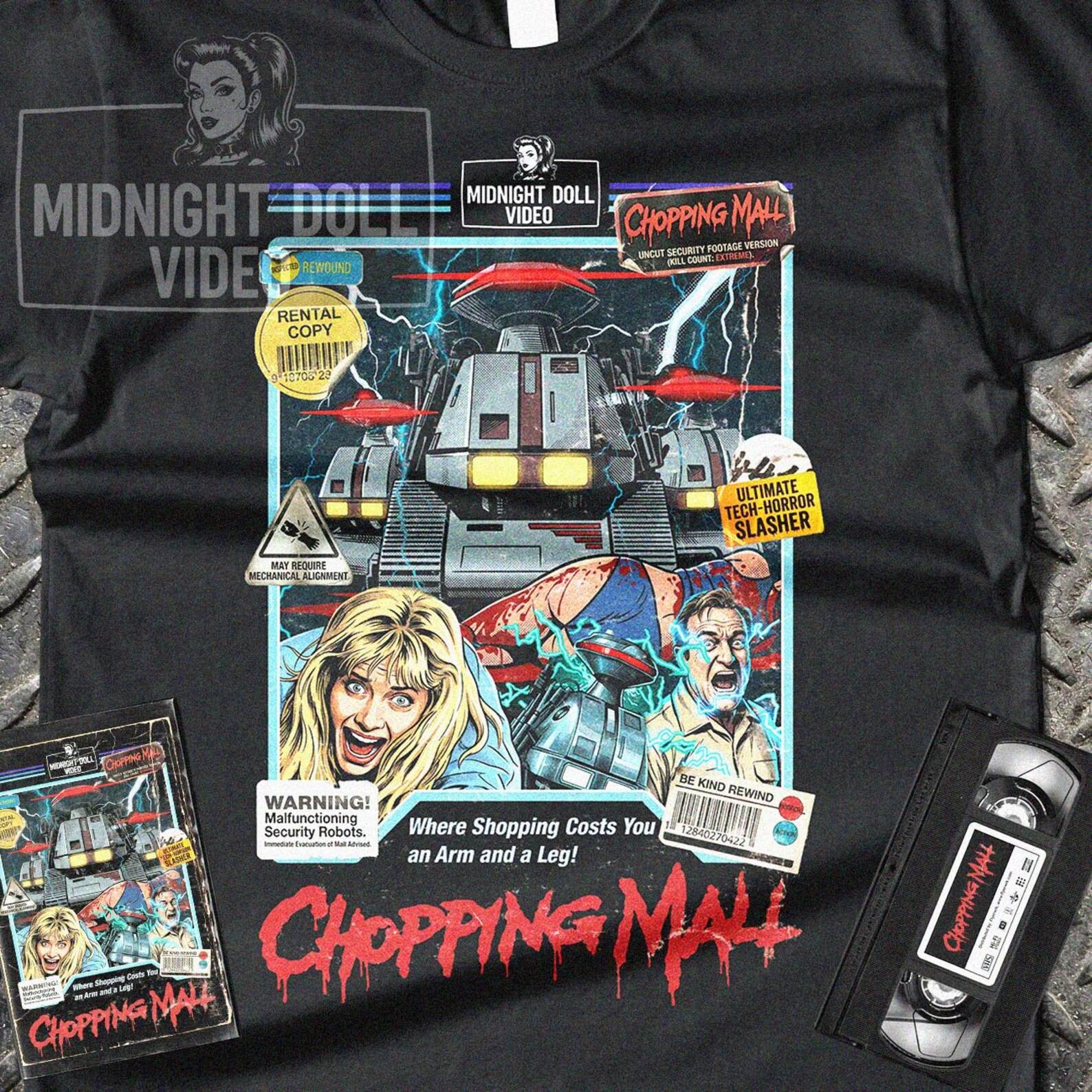 Chopping Mall 1986 Shirt - 80s Horror Movie VHS Fan Art Tee 3XL