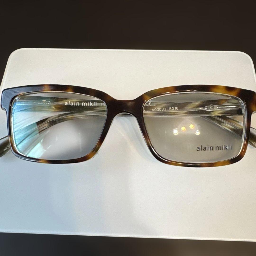 Used alain mikli glasses A03033 B016 tortoise