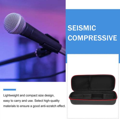 iplusmile Mikrofonetui, Mikrofontasche, Mikrofon-Aufbewahrungstasche, PU, ??Wasserdicht, Vibrationsfest, Schwarz