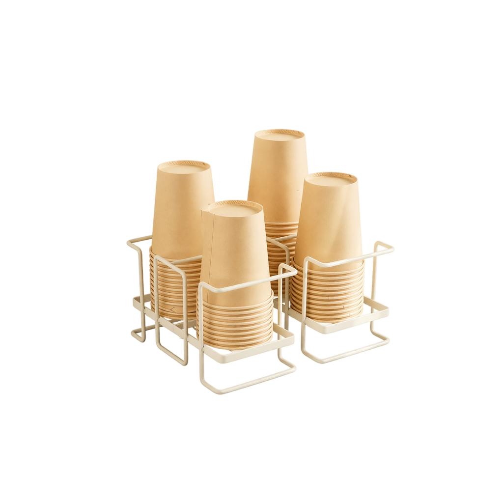 Metall Einwegbecherhalter Organizer Ständer Stapelbar Papierbecher Spender Ständer für Küche Büro Kaffeestation
