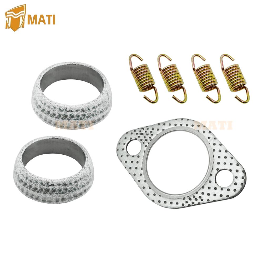 Auspuff Schalldämpfer Dichtung Dichtring Feder Überholungssatz für Polaris 01-14 Sportsman 400 450 500 Ranger 400 425 500 Scrambler 500 Hawkeye