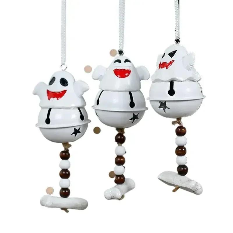 2025 Halloween Cute Cartoon Ghost Wind Chime Hanging Ornaments Halloween Resin Pendant Happy Halloween Day
