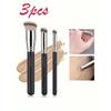 3 Stück Make-up Foundation Pinsel Unter dem Auge Pinsel Mini Schräger Flacher Nasen Konturpinsel Für Concealer Verblendpinsel Set Runder Kopf Concealer Pinsel