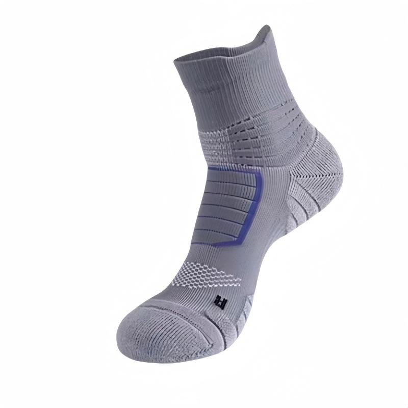 Men's Cotton Towel Bottom Thick Anti Slip Shock Absorption Professional Running Marathon Basketball Tube Socks