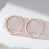 Simple Glossy Round Hoop Earrings For Women Fashion  Rose Gold Color Party High Quality Daily Fine Jewelry