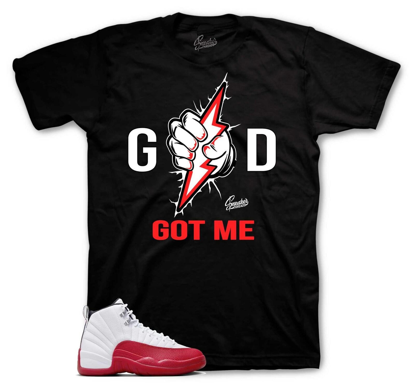 Shirts To Match Retro 12 Cherry AJ12 - God Got me Sneaker Tee S