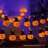 Halloween LED String Lights - Pumpkin, Spider, Ghost, Horror Decor, Marigold Colored Small Lights