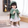 55cm Cute Reborn Girl Doll Full Silicone Vinyl Realistic Newborn Babies Dolls Kids Christmas Halloween Decoration Gifts