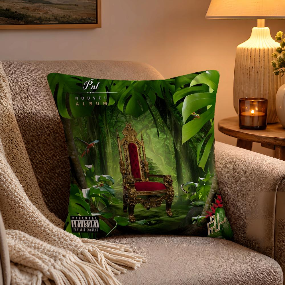 Deux Freres PPNL Cushion Cover Soft Plush Cushion Cover Double Print And Invisible Zipper For Sofa Home Car Use
