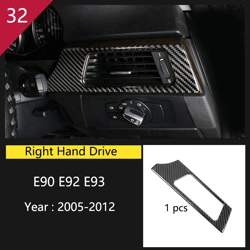 Carbon Fiber Gear Shift Panel Trim Sticker for BMW 3 Series E90 E92 E93 2005-2012 Car Inner Center Control Decorative Accessory