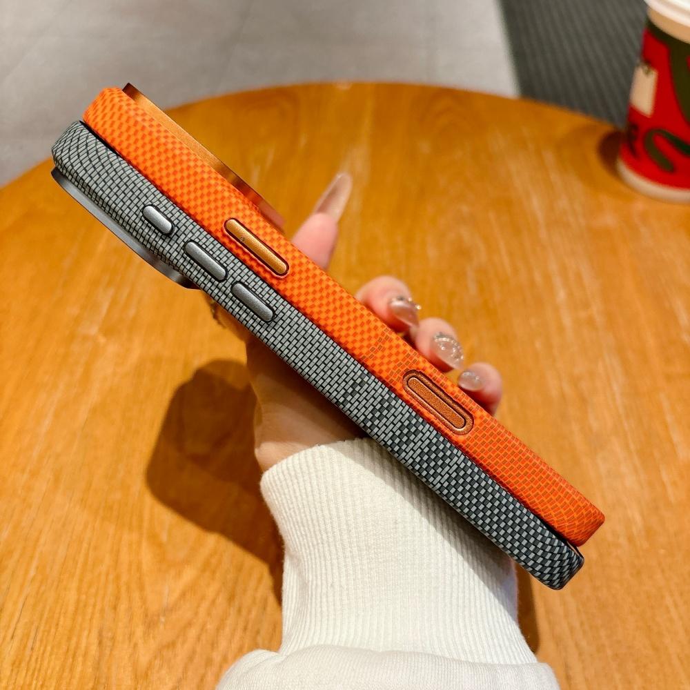 Luxury Kevlar Carbon Fibre Magnetic Wireless Charging For Magsafe Case For iPhone 17 Pro Max 16 15 Shockproof Hard PC Back Cover