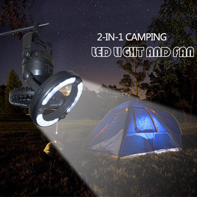 2 in 1 Camping Lantern LED Fan Storm Light 18 LED Portable Camping Lantern with Ceiling Fan for Hiking Outdoor Emergencies Tent