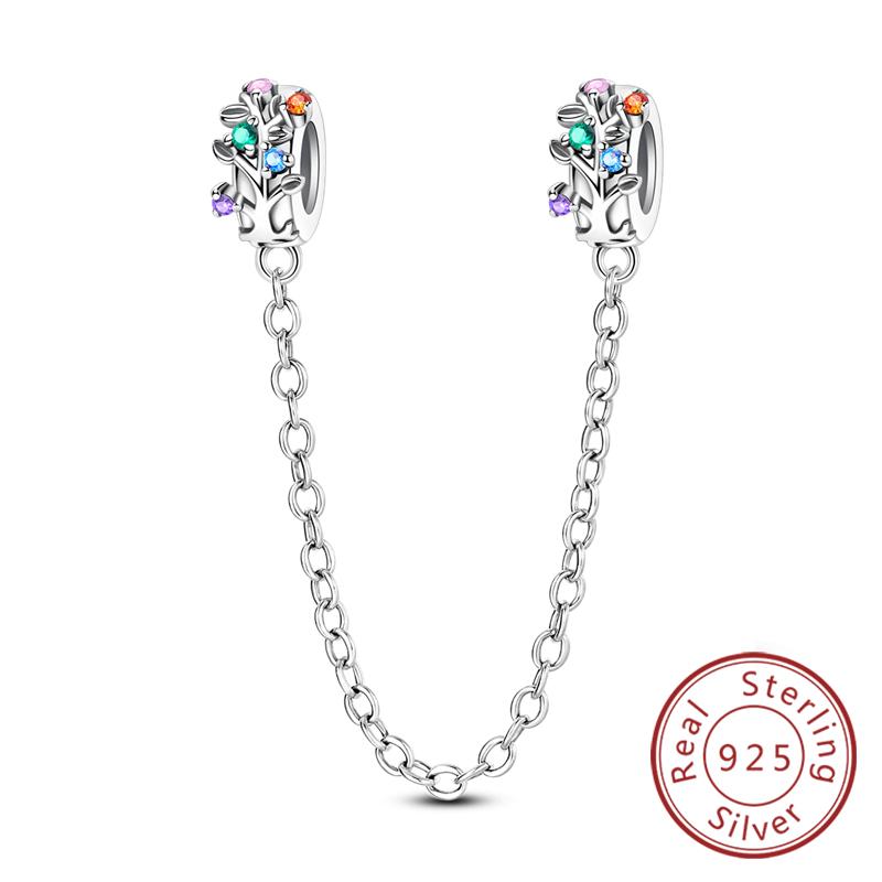 New Original Safety Chain Clasp Clip Charm Bead Copper Heart Bow Star Moon Fit Bracelet Diy Woman Girl Jewelry Gift