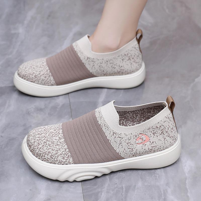 Shoes women's new casual single shoes lazy comfortable muffin shoes fashionable versatile breathable lightweight mother shoes