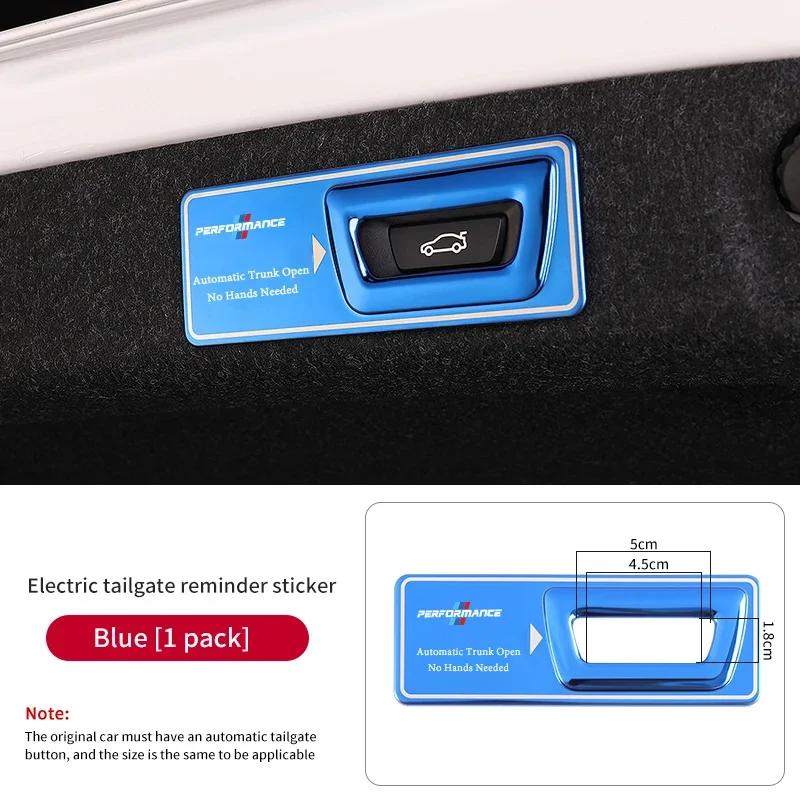 BAGI7 2026 Car Sticker Car Electric Tailgate Reminder Sticker Carbon Trunk Switch Cover For BMW X1 X2 X3 X4 X5 X6 X7 G05 G20 G30 6GT E