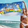 Cartoon D-Doraemon Microfiber Blanket Quick Drying Beach Towels Oversized Printing Super Absorbent Pool Towel Blanket