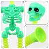 Versatile Telescopic Pull Tube Skeleton Halloween Decompression Toy Prank And Funny Skeleton Skeleton Color Random