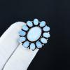 Milky Opal Gemstone Ring, 925 Sterling Silver Ring, Gift For Her, Oval Stone ,Elegant Handmade Ring, Milky Opal Flower Silver Ring Gift For Mom
