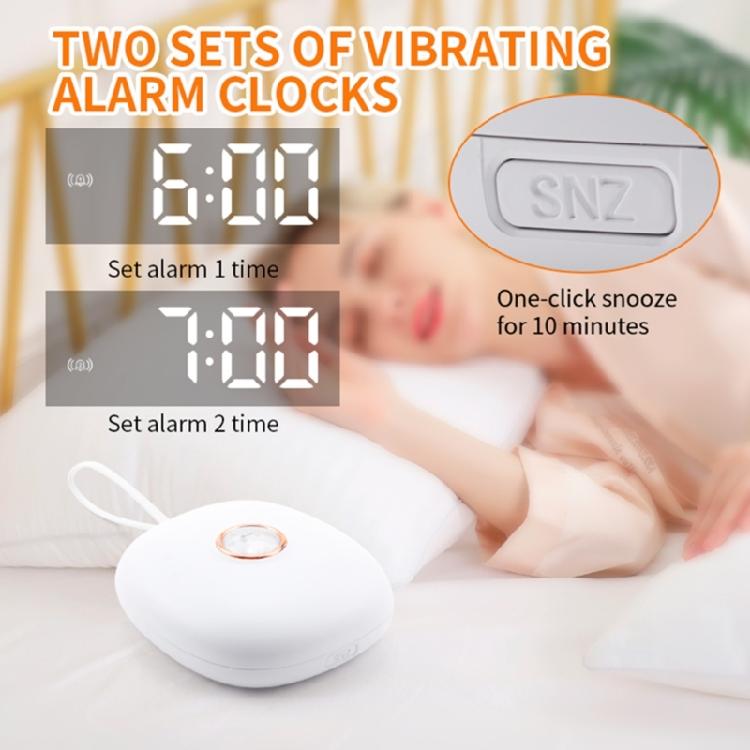 Led Display Vibrating Alarm Clock Digital Bedroom Bedsides Clock for Student