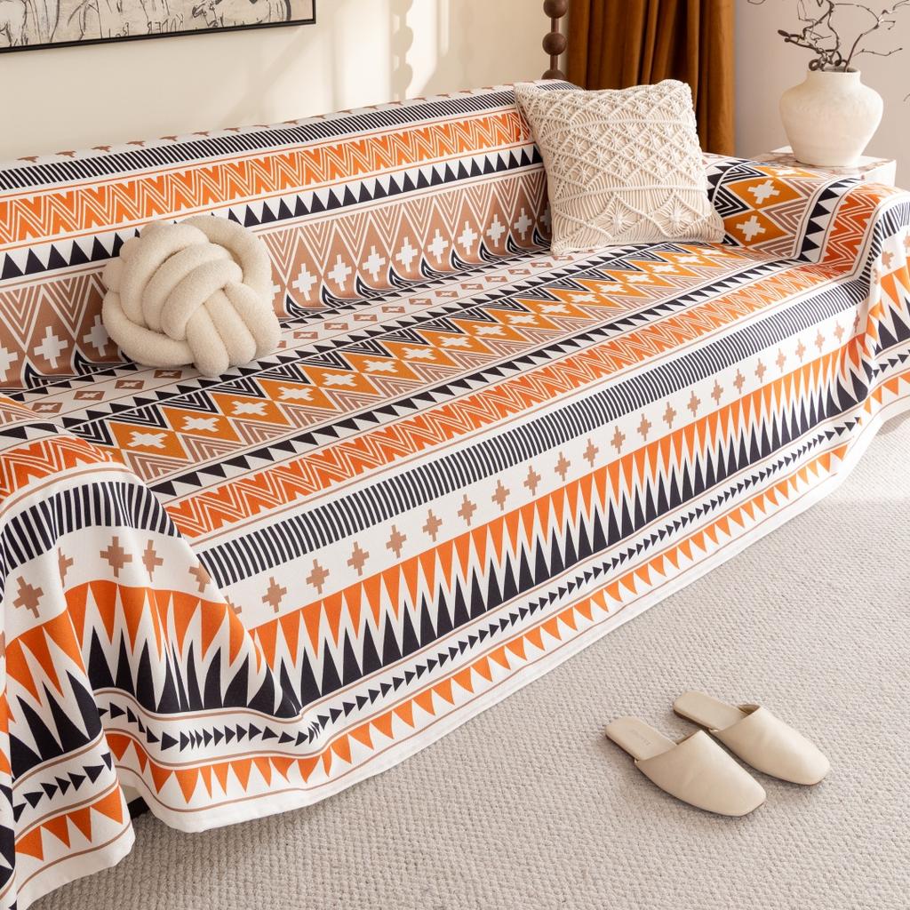 1pc Bohemian Printed Sofa Towel Universal for Living Room Couch Sofa Cover Boho Style Soft Pet Friendly Multifunction Protector
