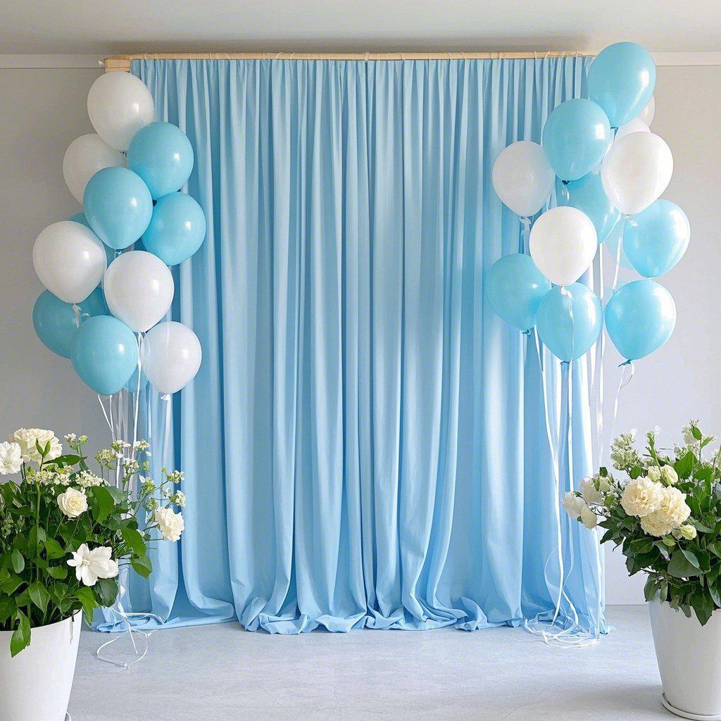 Wedding Stretch Fabric Rod Pocket Curtain for Scenic Decor