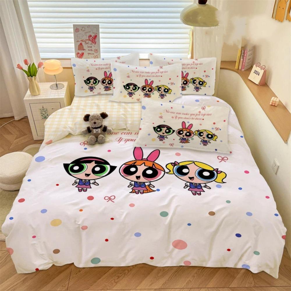 Cartoon Policewoman Duvet Cover pillowcase Bedroom Decoration Children Gift adult Single Double bed Large SizeZip Duvet Cover