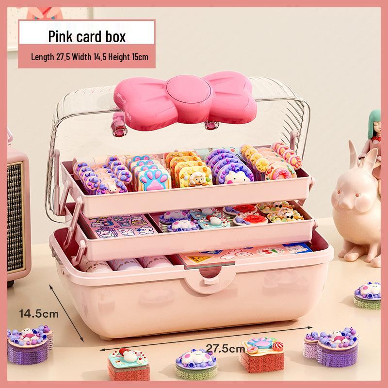 

Фиолетовый бант Детский вращающийся ящик для хранения аксессуаров для волос и канцелярских товаров