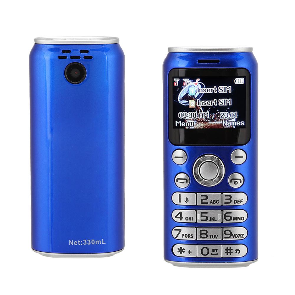 K8 1.0in Persönlichkeit Mini Bluetooth Dialer Kinder Schüler Dual-SIM 128x96 Gebogener Bildschirm Handy