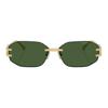 Versace Letter Logo Design Metal Irregular Shape Sunglasses Women Sunglasses Gold VE2274-100271