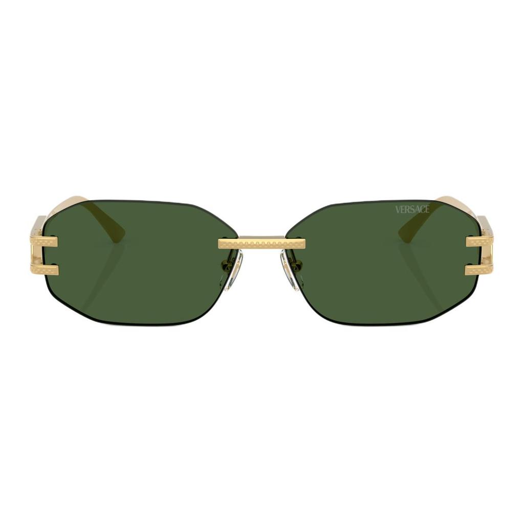 Versace Letter Logo Design Metal Irregular Shape Sunglasses Women Sunglasses Gold VE2274-100271