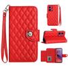 6-Color PU Leather Diamond Check-Patterned Wrist Strap Wallet Phone Case for Motorola Moto E13,E20,E30,E40,Moto G,Moto G Play,G04,G05,G13,G23,G53...