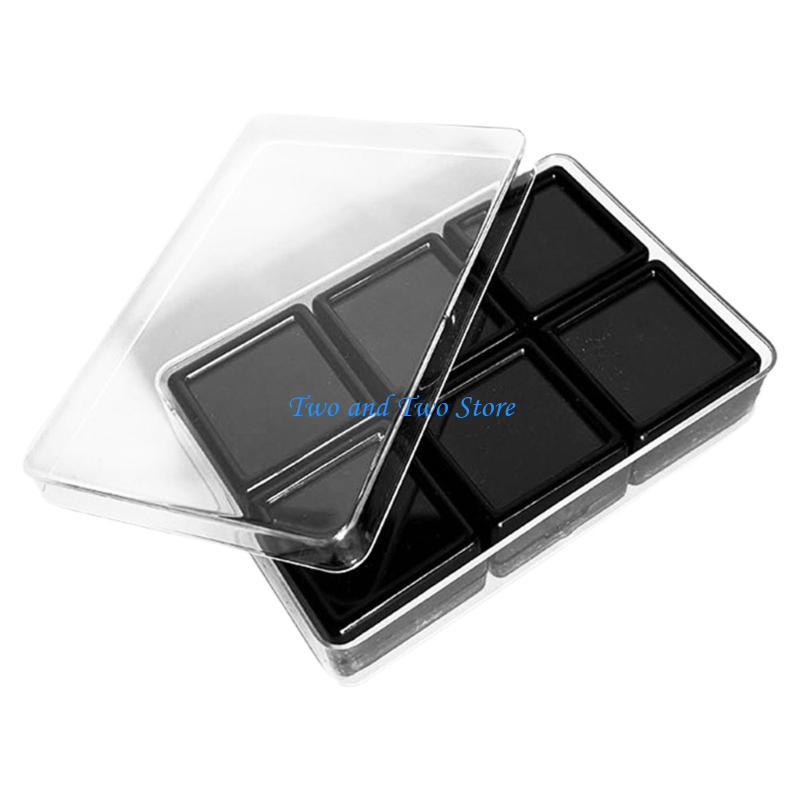 HX6F Clear Acrylic Storage Container Sponge Lined Protective Tray Jewelry Box for Diamonds Stones Beads Display Organizers 6 models