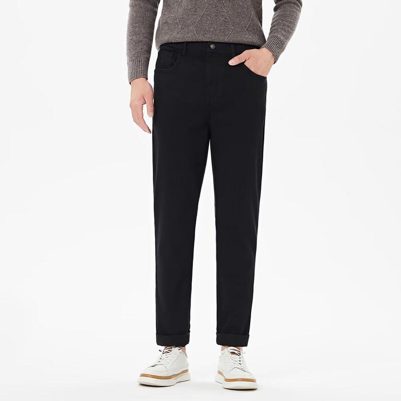 MONTAGUT Herren Winter Modal Fleece-gefütterte Jeans