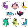 Dinosaurier Cartoon Brosche: Kreativer Legierungs-Anstecker mit Tropföl für Kinderrucksäcke