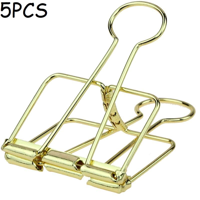 5PCS Metal Office Clip Paper Binder Clip Decorative Paper Stationery Cute Diary Clip HXZ05