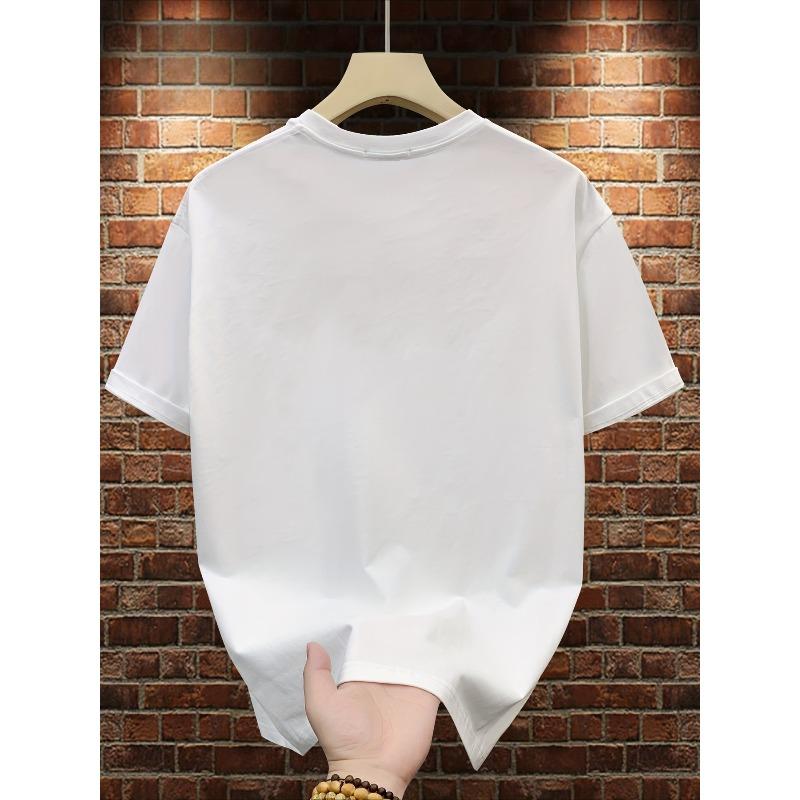 T-shirt Imprimé, Été Col Rond Manches Courtes, Pull Haut Uni Demi-Manches, Tendance