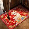 60*40cm Festive Decoration Door Mat Cartoon Front Door Decorative Carpet New Year Red Floor Mat