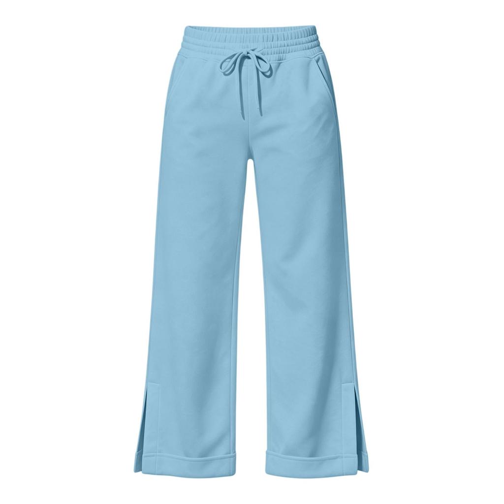 Women's High Waist Casual Pants with Pockets Color Relaxed Fit for Everyday Wear
