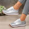 Moda Autunnale Donna Zeppe Piattaforma con Lacci Scarpe Comode Antiscivolo Taglie Forti per Donna 36-43 Ballerine Sneakers Donna