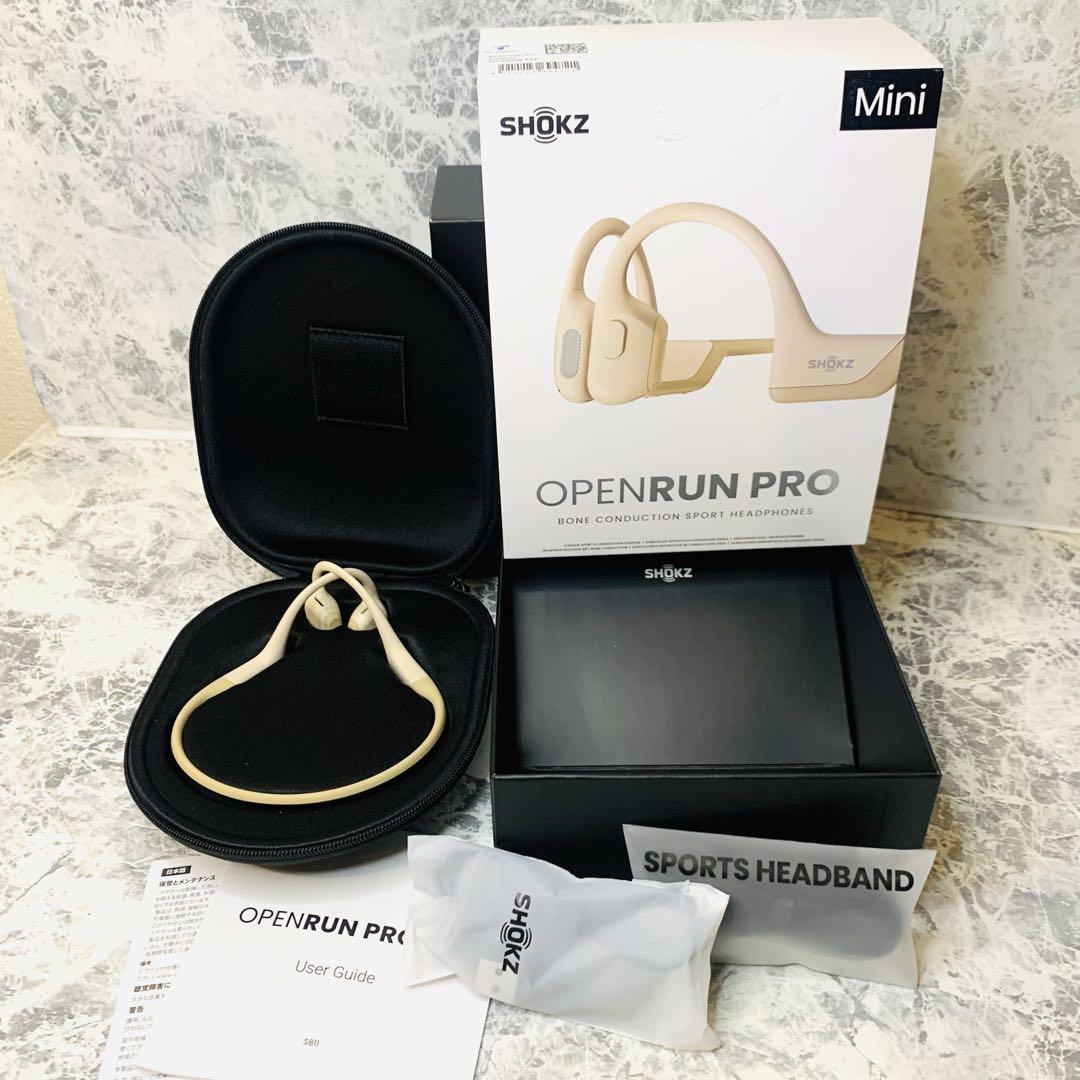 

[USED] Shokz OPENRUN PRO Mini Bone Conduction Earphones, Beige