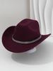 New cowboy hat top hat light luxury European gentleman's hat rhinestone accessories hat music festival party wear