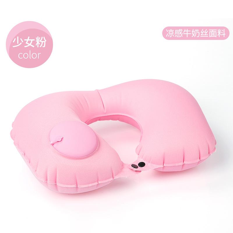 

Press inflatable pillow travel portable aircraft headrest can be stored inflatable u-shaped pillow nap neck pillow single size