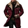 2025 New Men's Retro European American Suede Jacket – Autumn/Winter Color Block Patchwork